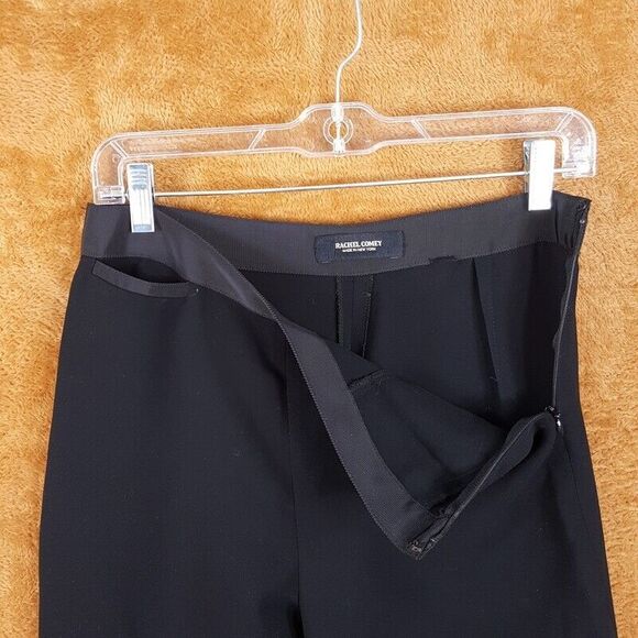 RACHEL COMEY Womens Pants Size 2 Black Relaxed Flare Wide Leg Crop Ankle Trouser - Picture 3 of 9